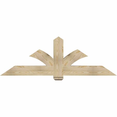 Ekena Millwork Redmond Rough Sawn Timber Gable Bracket, Douglas Fir, 72"W x 24"H x 6"D x 6"F, 8/12 Pitch GBW072X24X0606RED00RDF